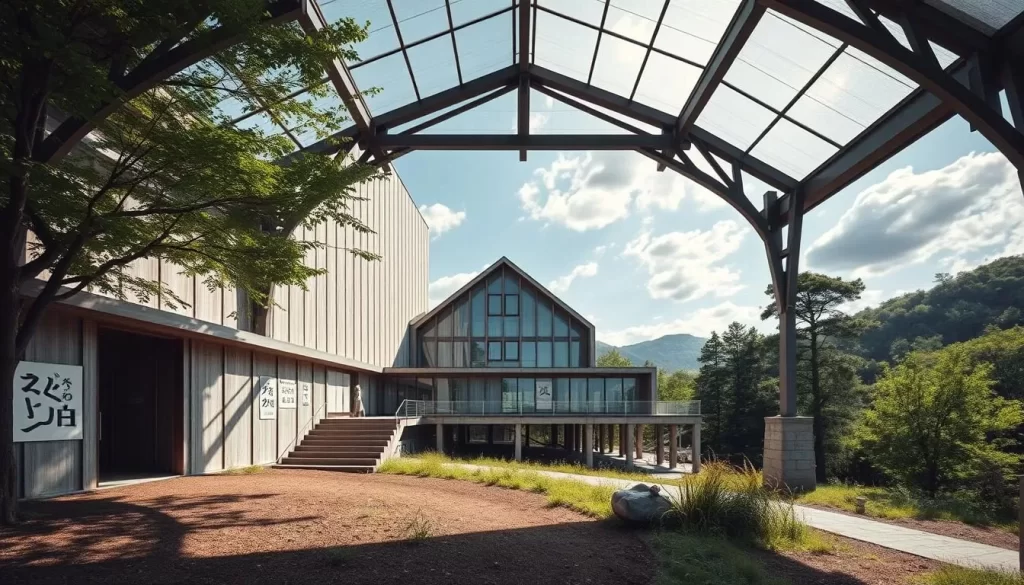 Generate an image of the Inujima Seirensho Art Museum, showcasing its adaptive reuse of industrial heritage.