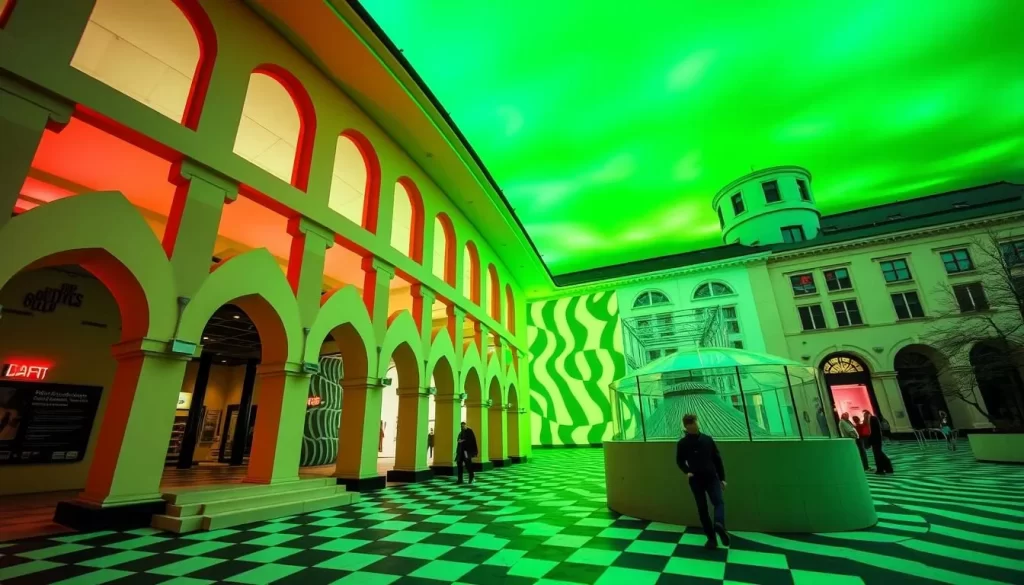 Generate an image of the Museum of Illusions in Ljubljana, Slovenia