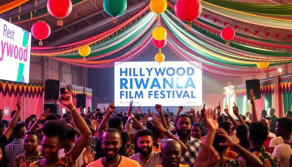 Generate an image of the Rwanda Film Festival Hillywood