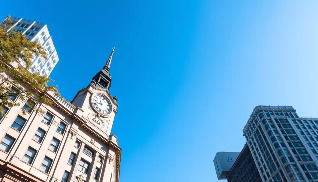 Generate an image of the Wako Building in Ginza, featuring its iconic clock tower.