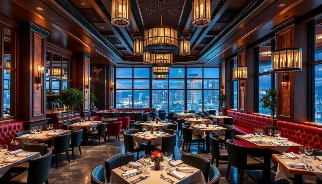 Generate an image of the interior of Gwen steakhouse in Hollywood.