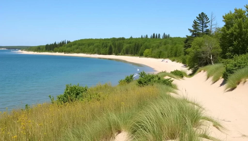 Grand Beach Provincial Park located on Lake Winnipeg