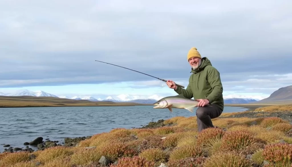 Guided fishing tour in Aulavik National Park