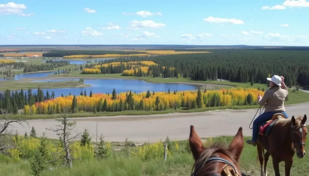Guided horseback ride through Whiteshell Provincial Park's scenic trails