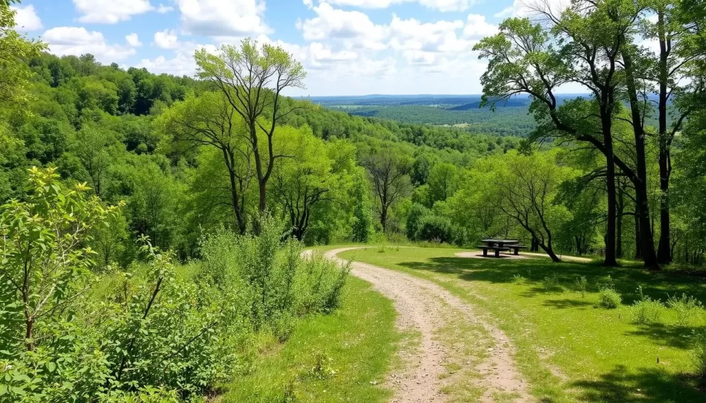 Hiking trails or picnic areas in French Creek State Park