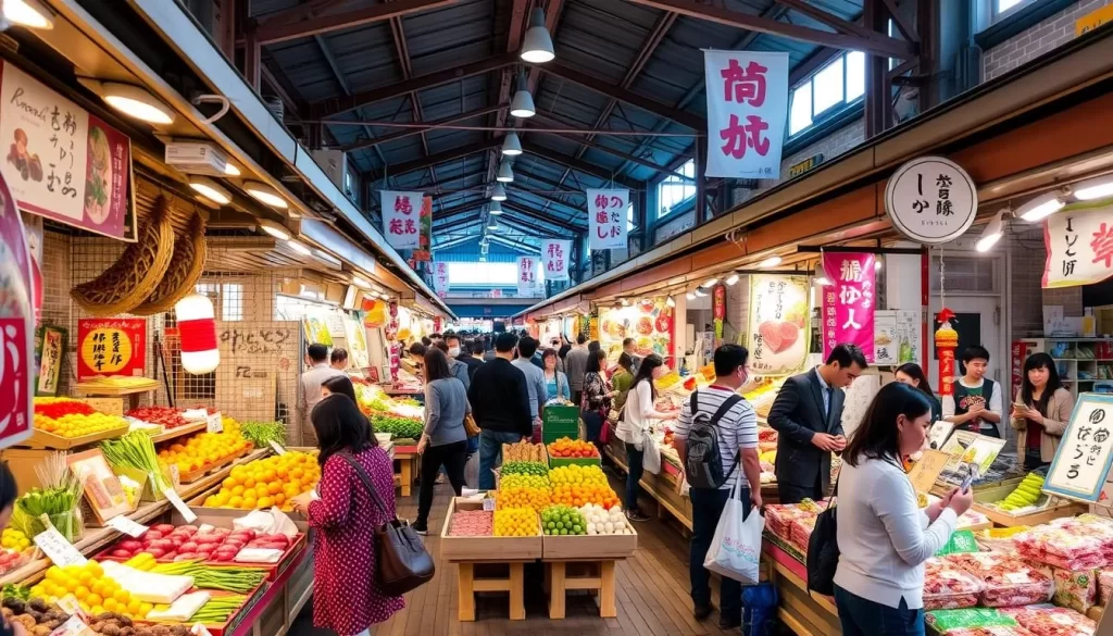 Hirome Market in Kōchi, Japan, bustling with local food and culture