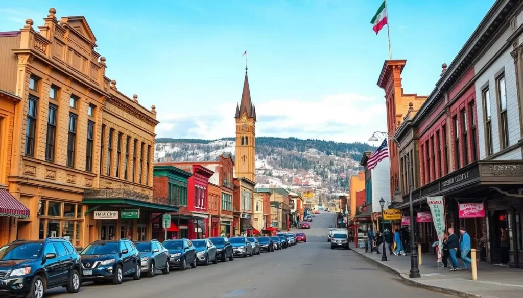 Image generation prompt for Dawson City: A historic town with preserved gold rush era buildings and streets.