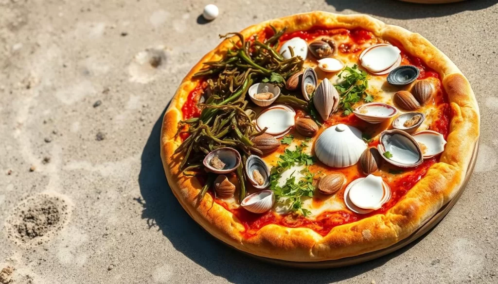 Image generation prompt for 'O Ver seawater pizza