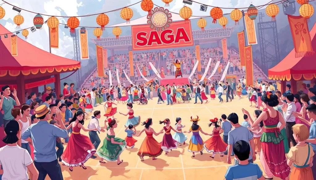 Image generation prompt for Saga Dance Festival