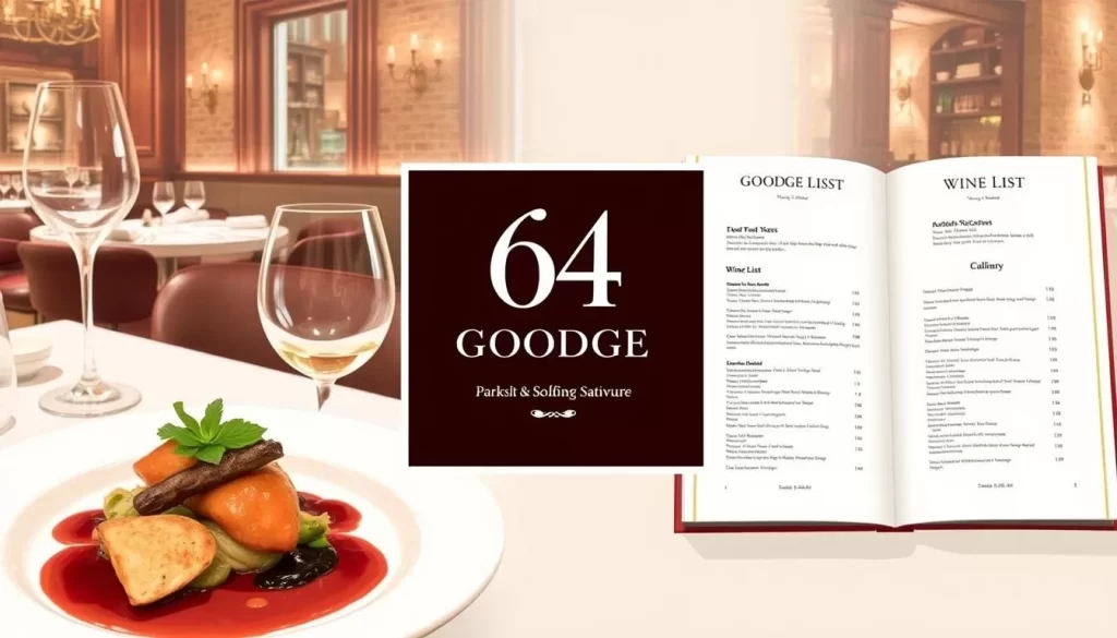 Image of 64 Goodge Street's dishes and wine list