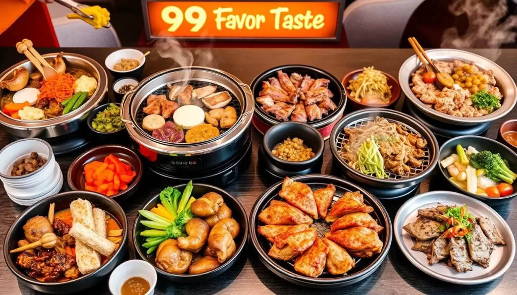 Image of 99 Favor Taste's hot pot and Korean BBQ offerings
