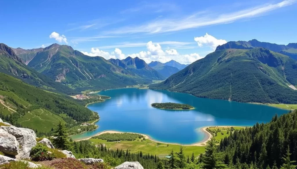 Image of Alpine lakes in August