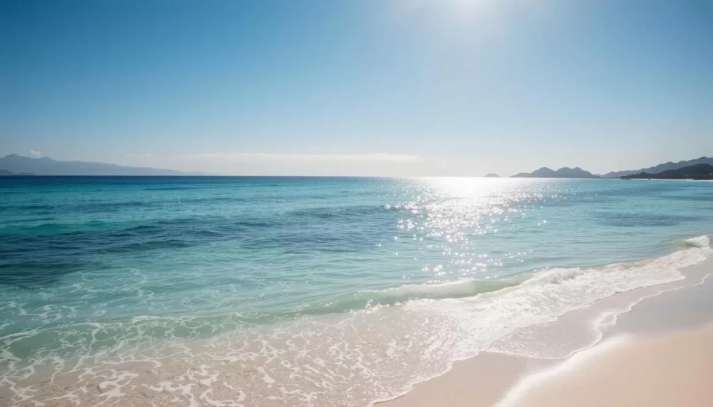 Image of Amami Oshima's beach with crystal-clear waters and white sand