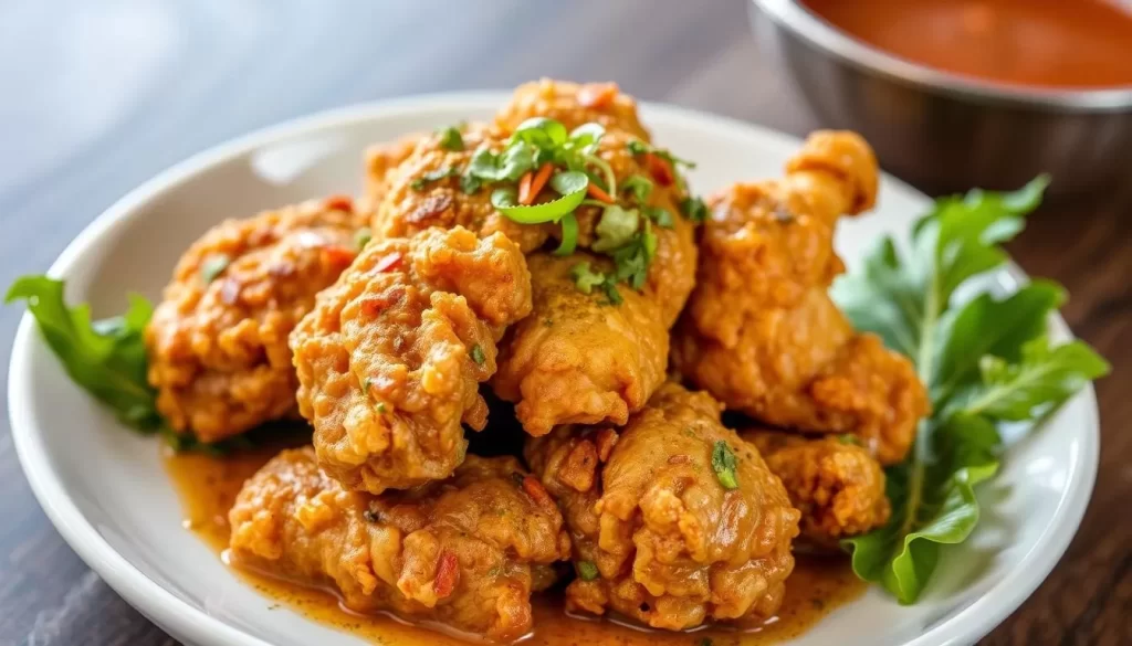 Image of Anajak Thai's signature Southern-Thai fried chicken