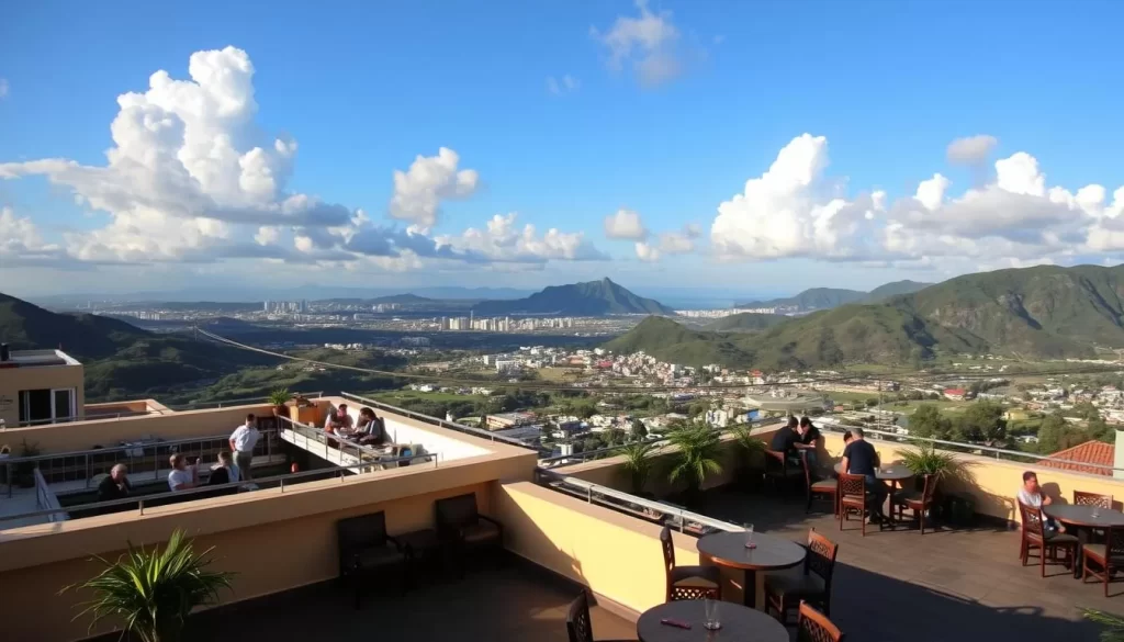 Image of Antigua's rooftop bars with a beautiful view
