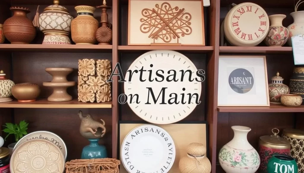 Image of Artisans on Main's diverse handmade crafts