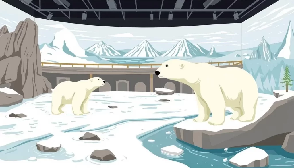 Image of Assiniboine Park Zoo's Journey to Churchill exhibit with polar bears
