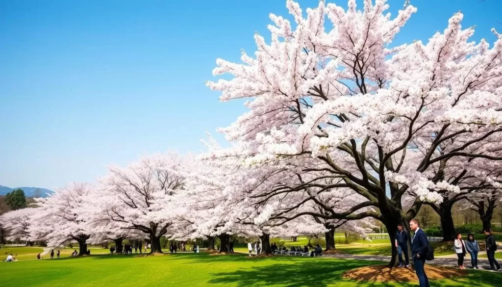 Image of Asukayama Park during cherry blossom season