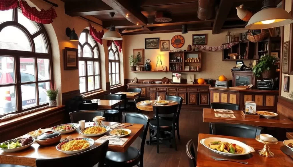 Image of Bates restaurant's interior with traditional Hungarian and Serbian dishes