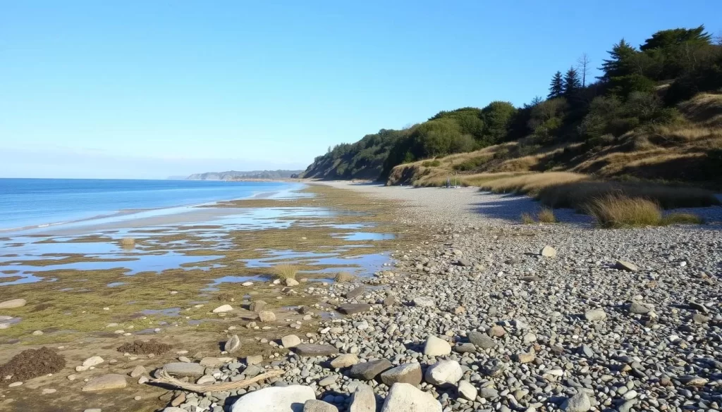 Image of Brackley Beach shoreline with diverse landscapes