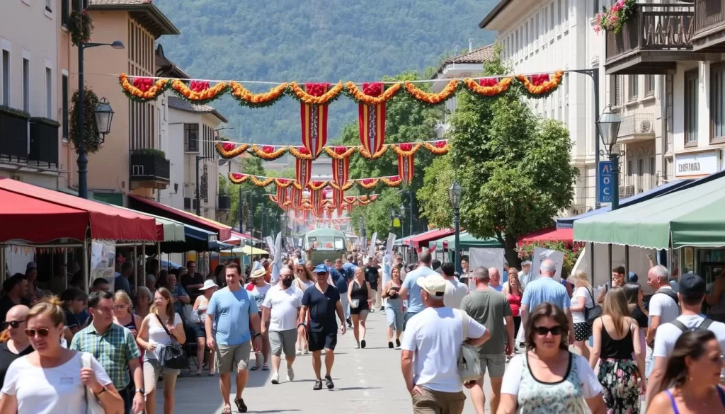 Image of Bulevar Oslobodjenja during Summer Leskovac Festival