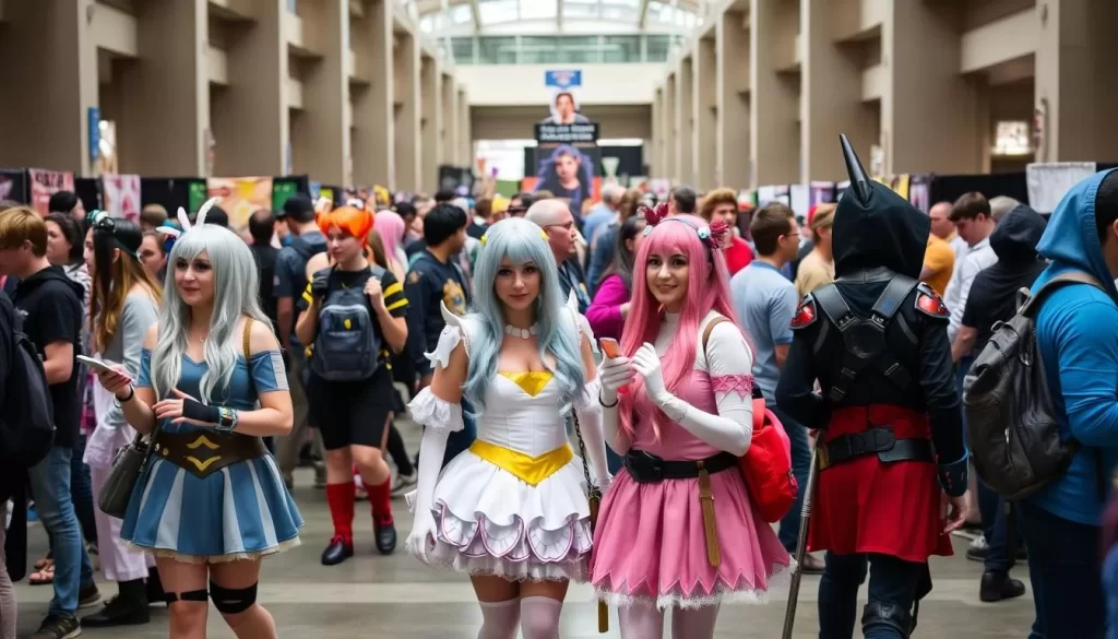 Image of CALGARY EXPO attendees cosplaying and enjoying the event
