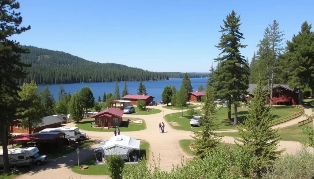 Image of Cedar Lake camping sites and lodges
