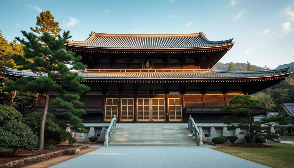Image of Chikurin-ji Temple's main hall and surroundings