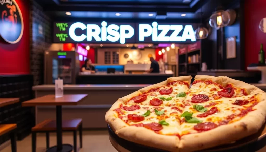 Image of Crisp Pizza W6 in Hammersmith serving thin, crisp New York-style pizza slices