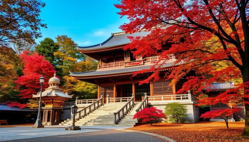 Image of Eikando Temple during autumn