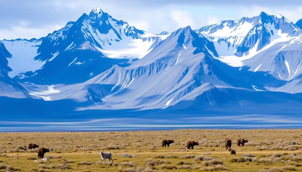 Image of Ellesmere Island's vast wilderness with majestic mountains and diverse wildlife