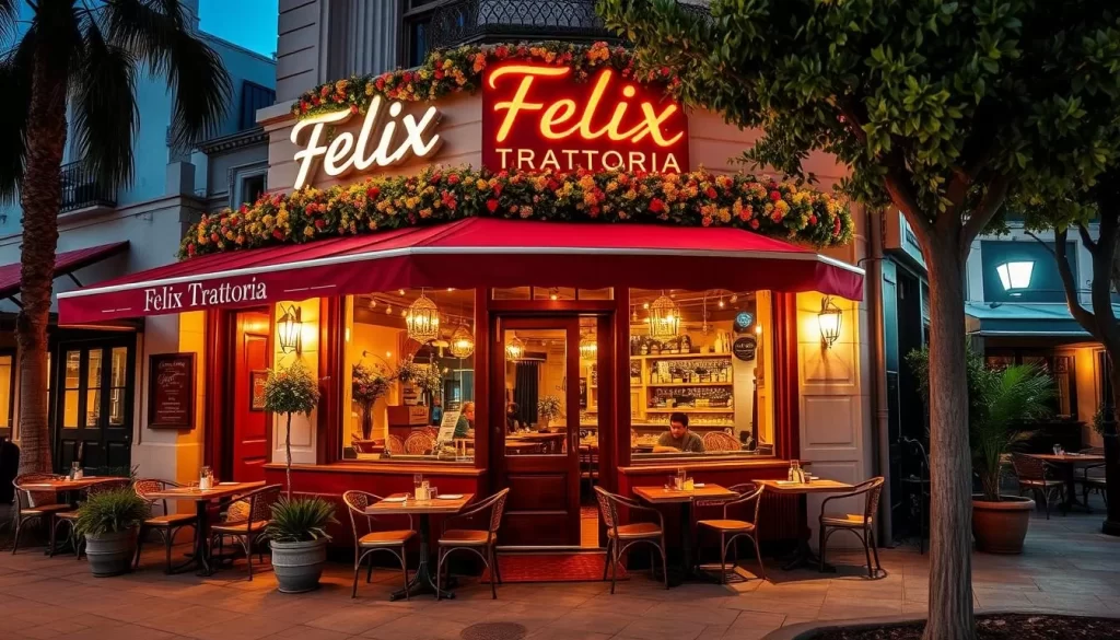 Image of Felix Trattoria in Venice, Los Angeles, showcasing its charming exterior or interior.