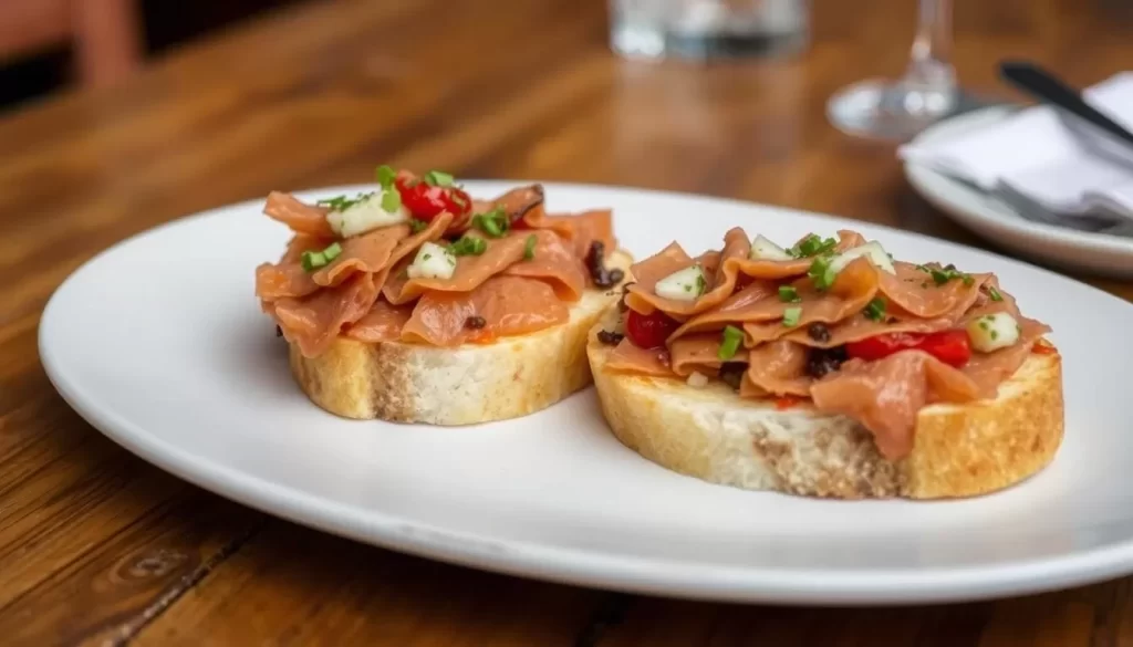 Image of Flour & Grape's lardo bruschetta