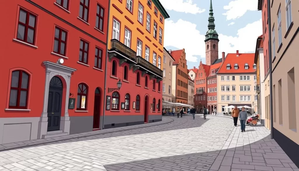 Image of Gamla Stan's cobblestone streets and historic buildings