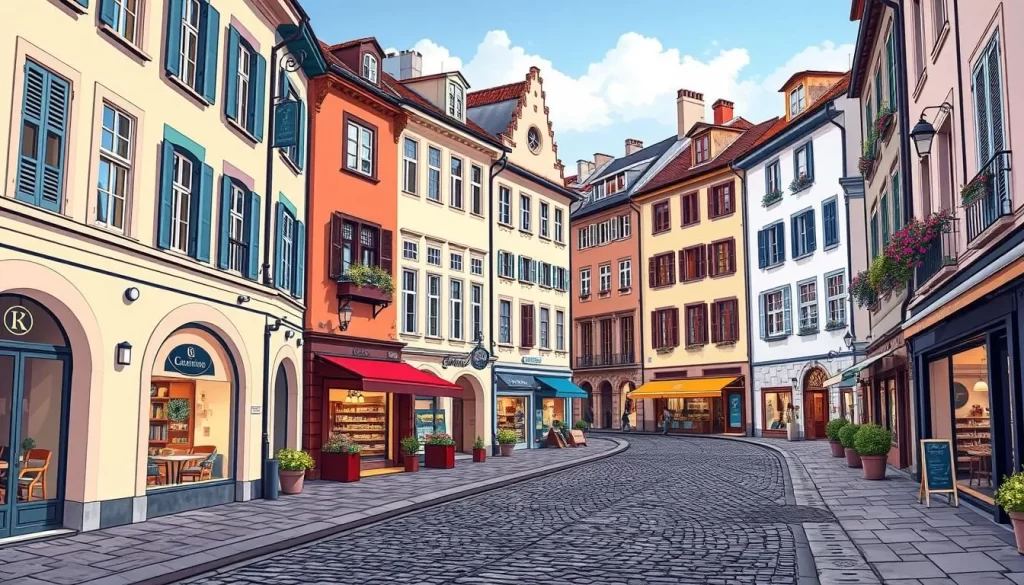 Image of Geneva's Old Town cobblestone streets