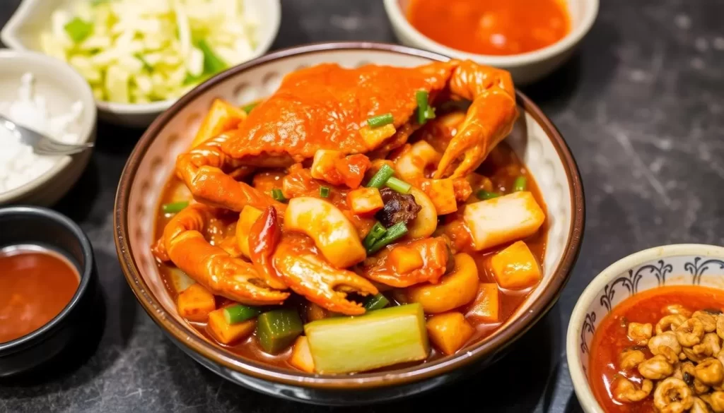 Image of Go4 Food's chili crab dish, showcasing the fusion of multiple Chinese cuisines.