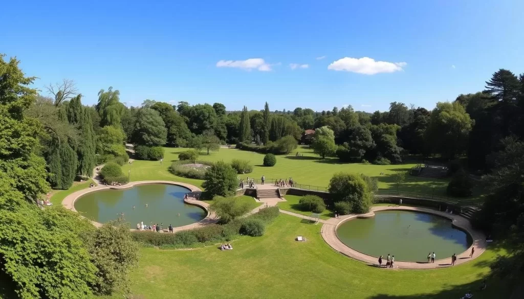 Image of Hampstead Heath with swimming ponds