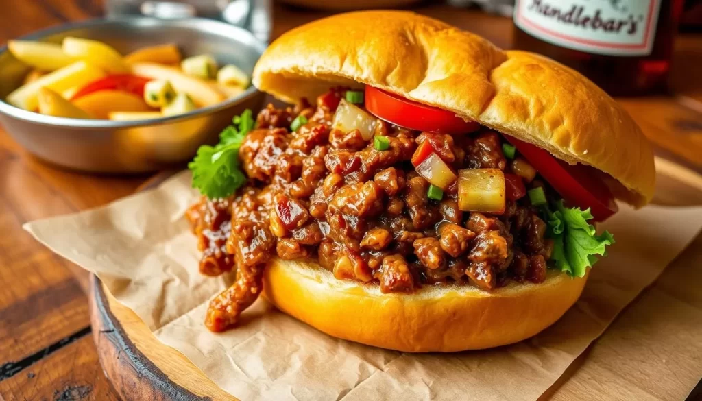 Image of Handlebar's sloppy joe sandwich