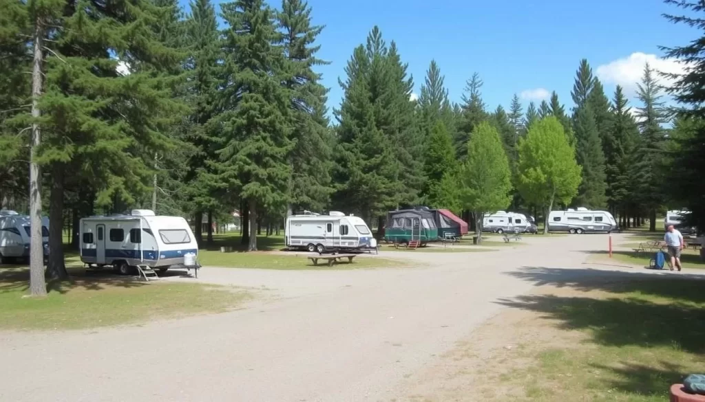 Image of Hay River Territorial Park Campground with serene surroundings and camping facilities