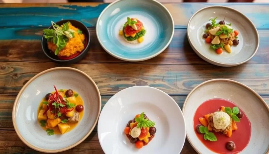 Image of Holbox's six-course tasting menu at Mercado La Paloma