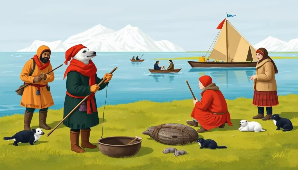 Image of Inuit cultural activities on Belcher Islands