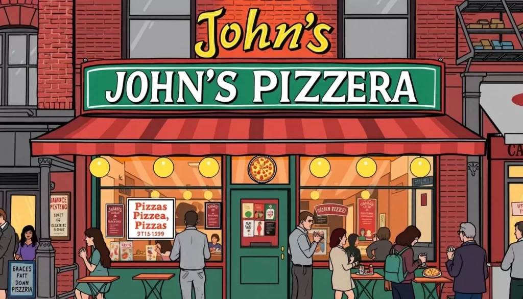 Image of John's of Bleecker Street pizzeria in NYC