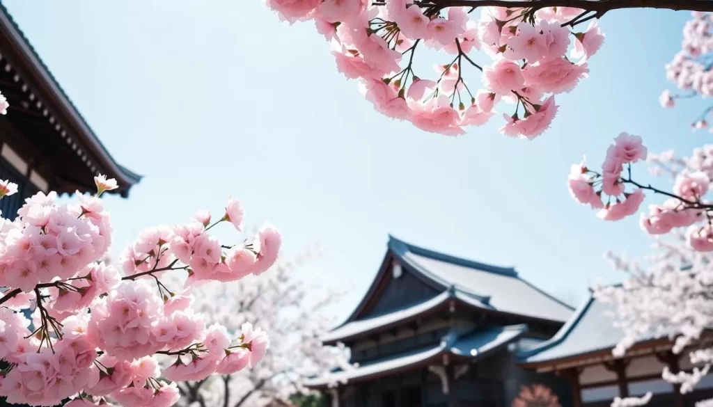 Image of Kakunodate's cherry blossoms during the day