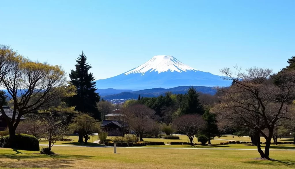 Image of Koganezaki Park with Mount Fuji in the background