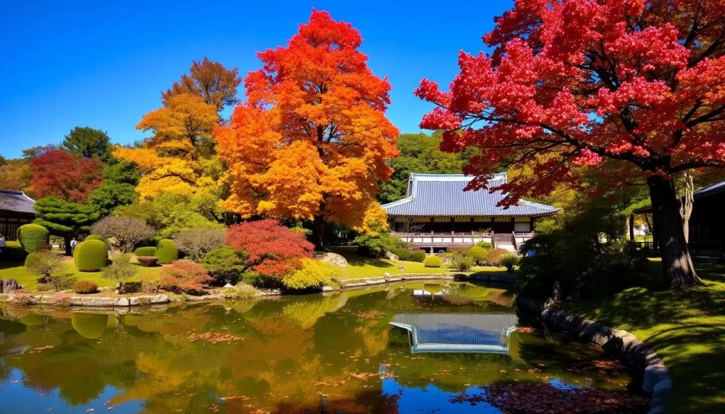 Image of Korakuen Garden during autumn