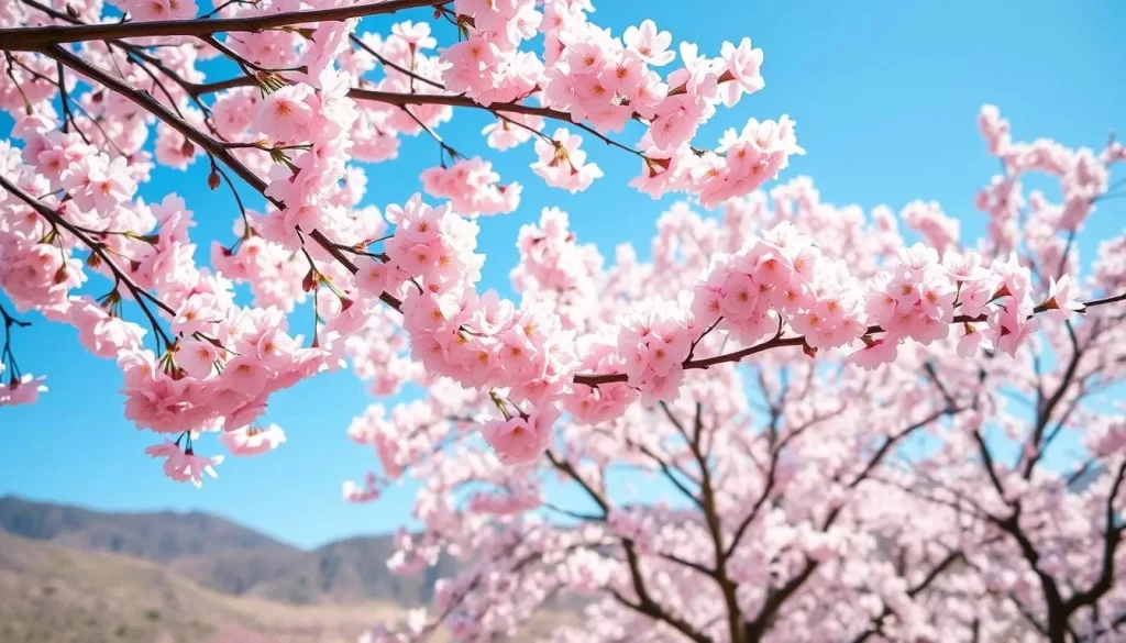 Image of Kumamoto's peak cherry blossom season in April