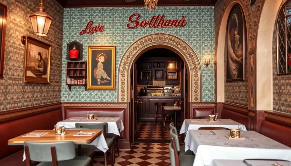 Image of La Sultana y el Café's beautiful tile work and cozy atmosphere