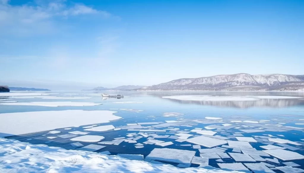 Image of Lake Onuma in Maebashi during winter