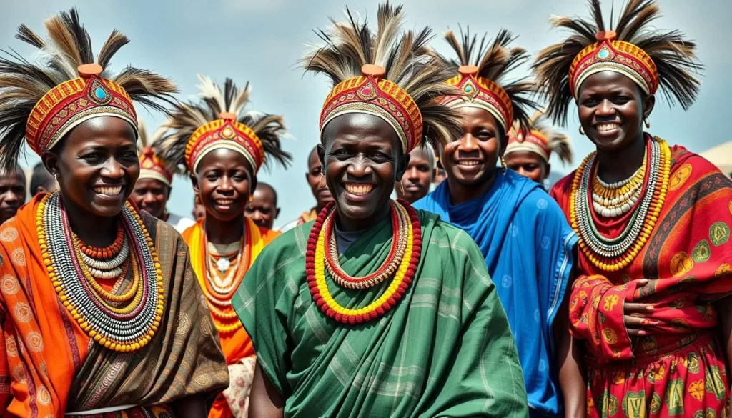 Image of Lake Turkana Festival participants in traditional attire