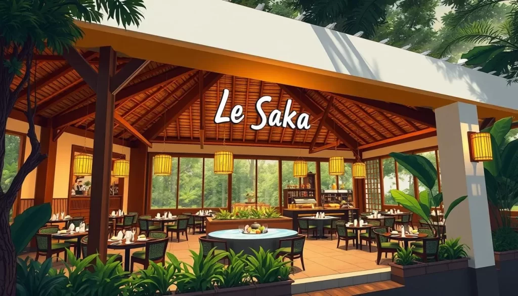 Image of Le Saka restaurant at Hotel Sakamanga